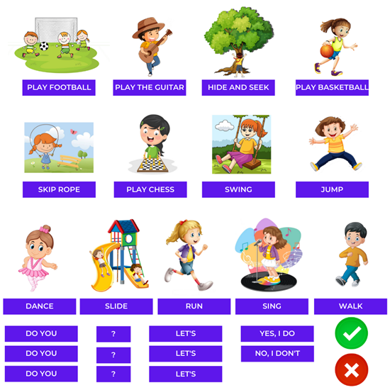 2. Sınıf 6. Ünite At the Playground Mıknatıslı Keçe Seti